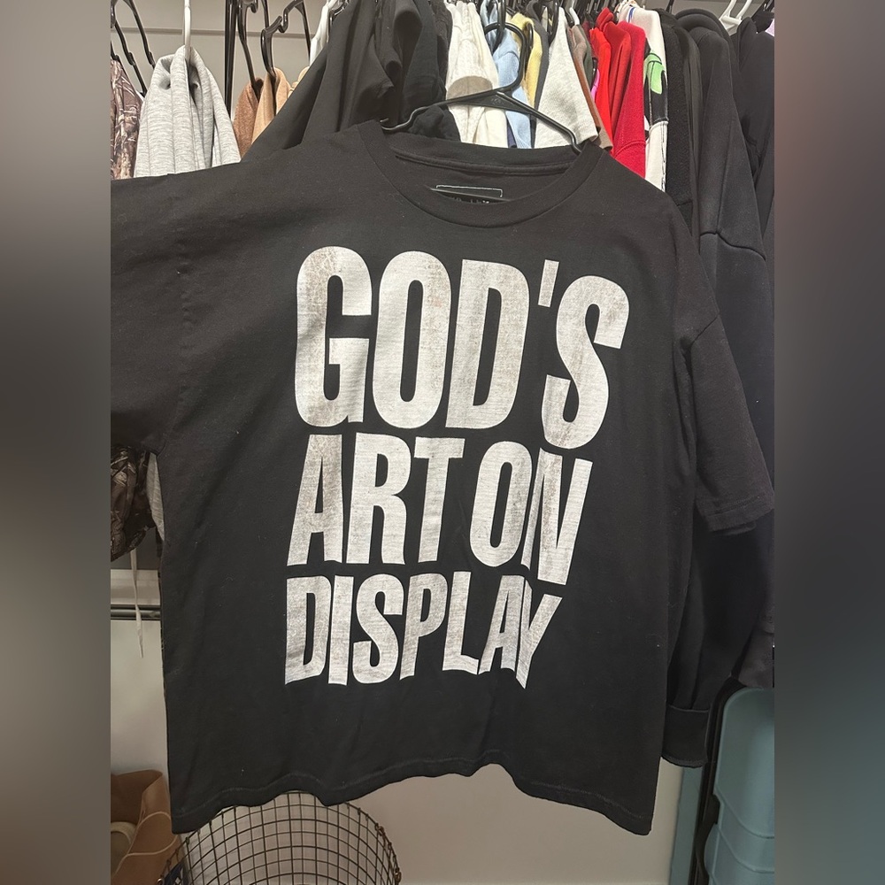God’s art on display christian street apparel shirt prayed up